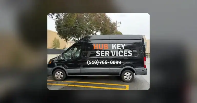 Hub Key Services mobile locksmith van parked in Fremont, CA